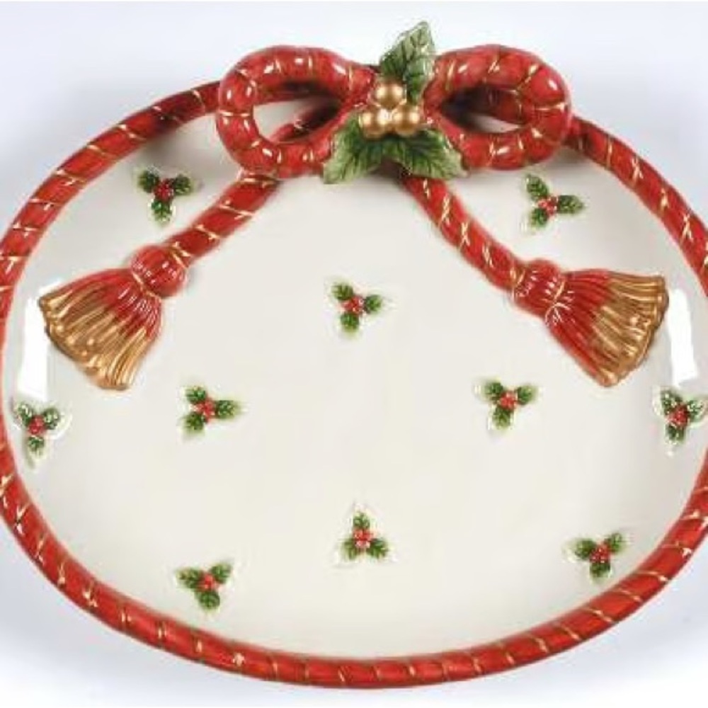 Old World Santa by Fitz and Floyd Canape Plate